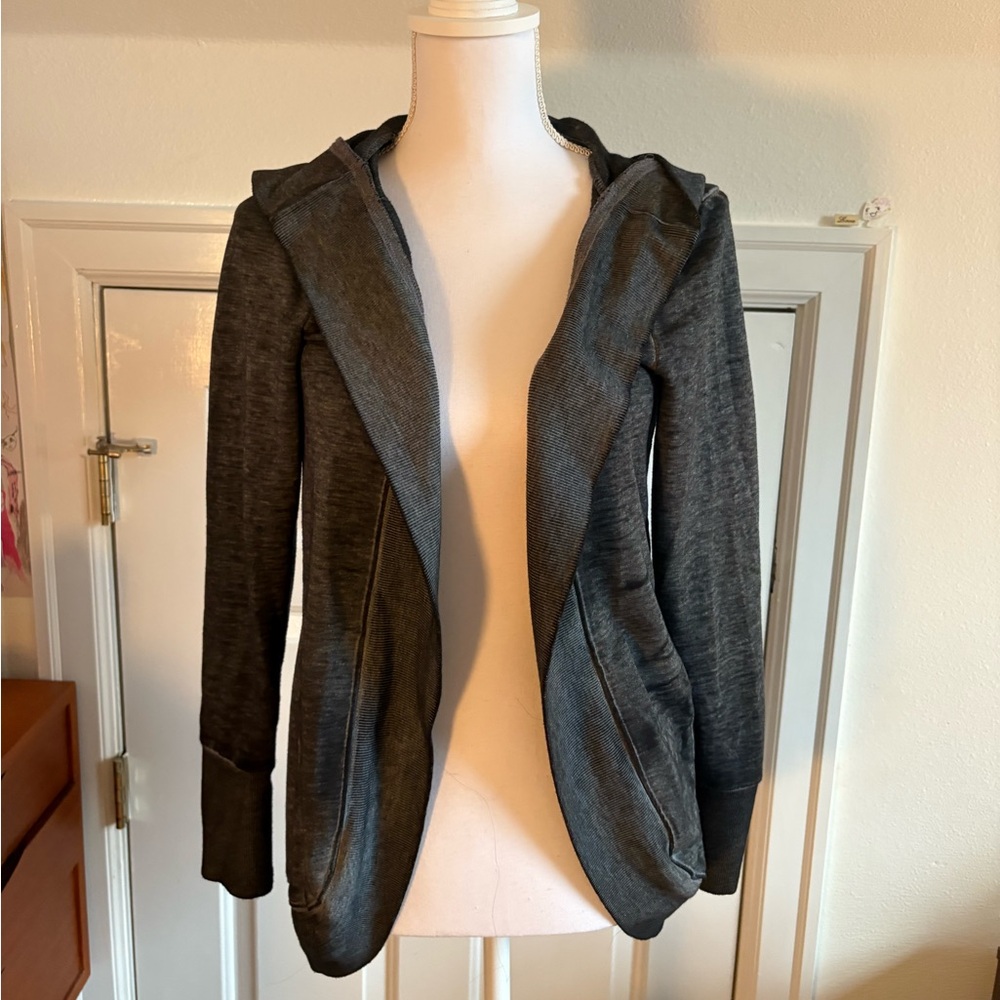 We The Free Charcoal Gray Hooded Blazer